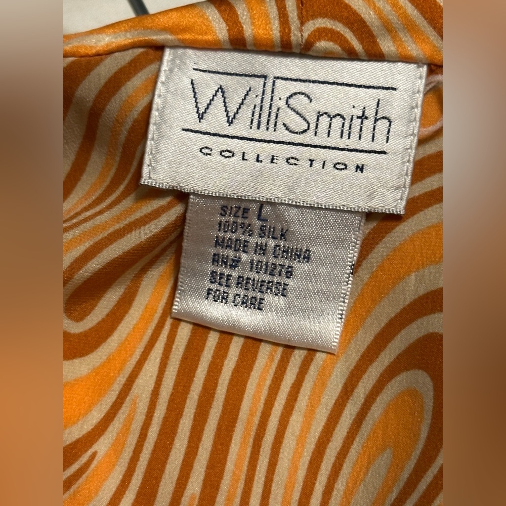 NWOT Willi Smith Silk Blouse Size L - Picture 3 of 4